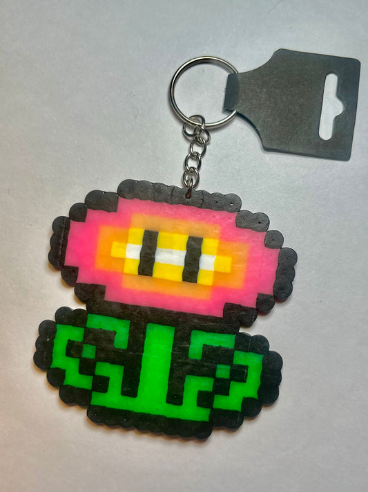 Mario fire flower keychain